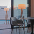 Design floor lamp with wooden legs Chloe 140